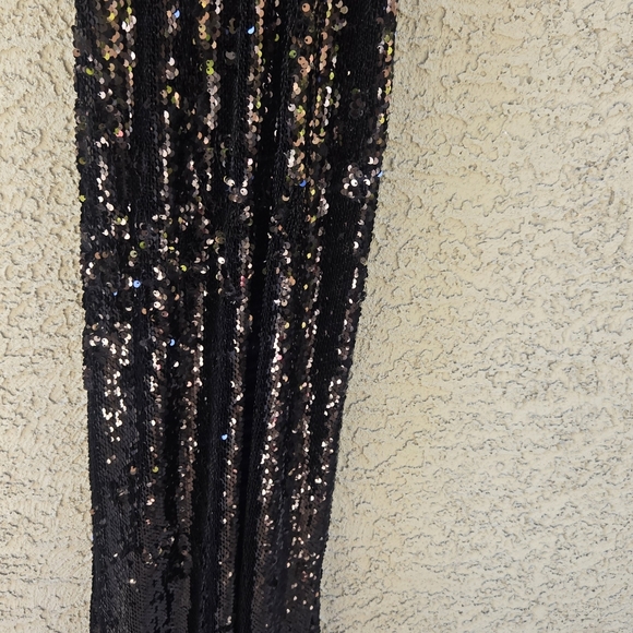 Fashion Nova First Class Sequin Black Gown - Picture 6 of 11